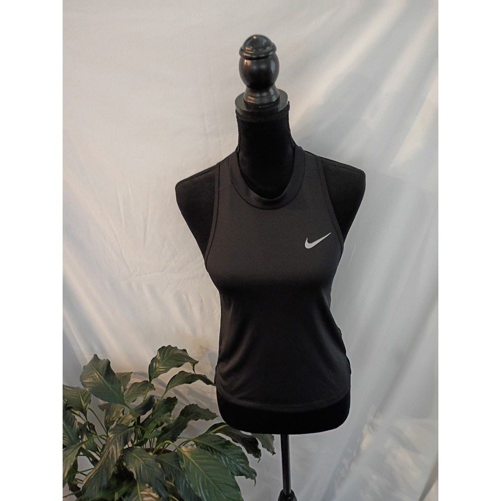 Nike Dri-FIT Womens High Neck Racerback‎ Training Tank Top Black XS